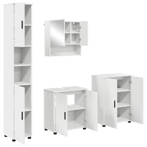vidaXL Set namje&scaron;taja za kupaonicu 4 kom. Bijelo 61 x 35 x 64 cm