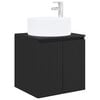 vidaXL Umivaonik s policom za zid Crna 49,5 x 44,5 x 65,5 cm