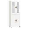 vidaXL Visoka komoda sjajna bijela 69,5x34x180 cm konstruirano drvo
