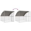 vidaXL Kavez za piliće 2 pcs Srebrno 400 x 200 x 198,5 cm