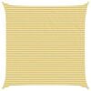 vidaXL Jedrilica za sunčevu sjenu Žuta i bijela 6 x 6 m HDPE