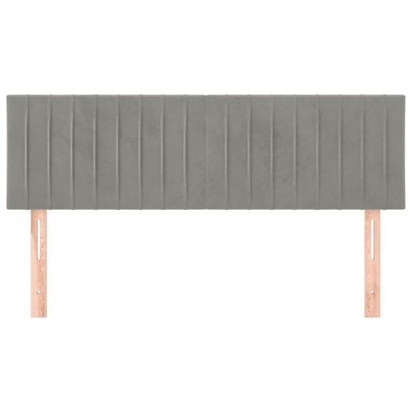 vidaXL Uzglavlja svjetlosiva 144x5x78/88 cm bar&scaron;unasta