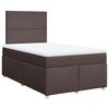 vidaXL Krevet box spring s madracem tamnosmeđi 120 x 190 cm od tkanine