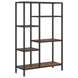 vidaXL Polica za knjige 80x30x120 cm od čelika i konstruiranog drva