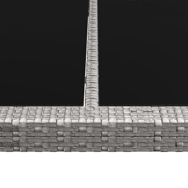 vidaXL Vrtni blagovaonski stol sivi 200 x 150 x 74 cm od poliratana