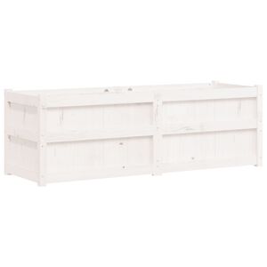 vidaXL Vrtna sadilica bijela 150 x 50 x 50 cm od masivne borovine