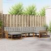 vidaXL Set vanjskih sofa s jastukom 6 pcs Prirodna i svijetlo siva