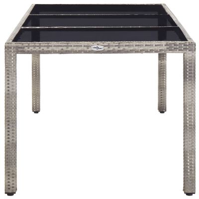 vidaXL Vrtni stol sivi 190 x 90 x 75 cm od poliratana