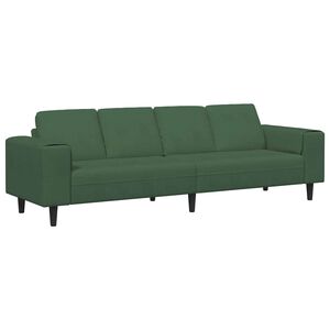 vidaXL Sofa Tamnozelena 250 x 77 x 76 cm Kordura tekstil