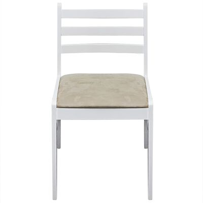 vidaXL Blagovaonske stolice od masivnog drva kaučukovca 2 kom bijele