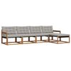 vidaXL Set vanjskih sofa 5 kom. Prirodna i svjetlosiva