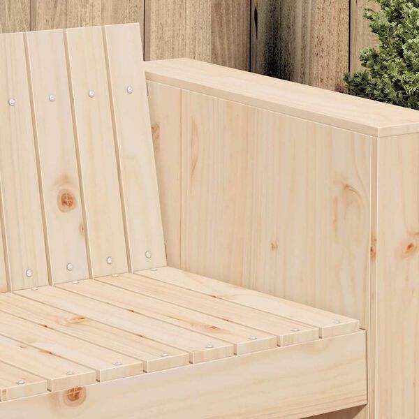 vidaXL Vrtni kauč Smeđa 134 x 60 x 62 cm Čvrsto borovo drvo