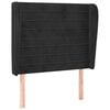 vidaXL Uzglavlje s u&scaron;ima crno 103x23x118/128 cm bar&scaron;unasto