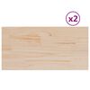vidaXL Stolne ploče 2 kom 80x40x1,7 cm od masivne borovine pravokutne