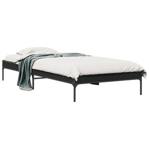 vidaXL Okvir kreveta crni 90 x 200 cm konstruirano drvo i metal