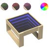 vidaXL Stolić s beskonačnim LED svjetlima boja hrasta 50x53x30 cm