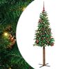 vidaXL Mr&scaron;avo božićno drvce Zelena 150 cm PVC i čvrsto drvo bora