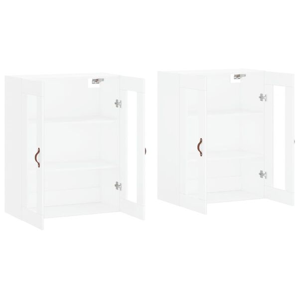 vidaXL Zidni ormarići 2 kom bijeli od konstruiranog drva