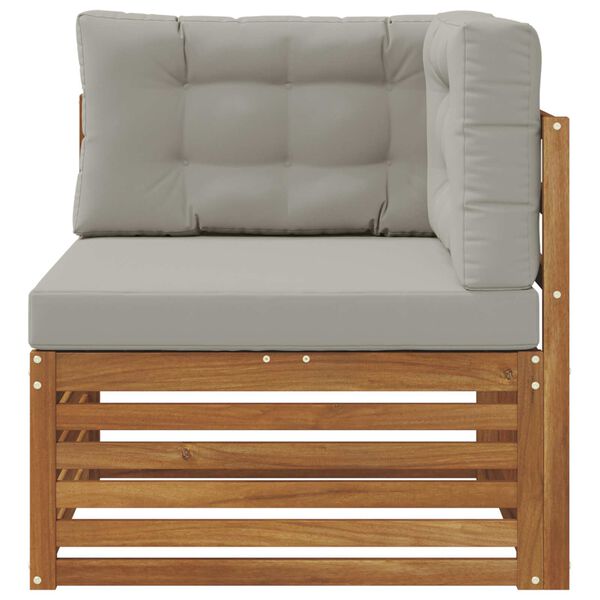 vidaXL Vanjski kutni kauč Čvrsto drvo akacije Prirodna