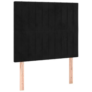vidaXL Uzglavlje Crno 80x5x118/128 cm Bar&scaron;unasto