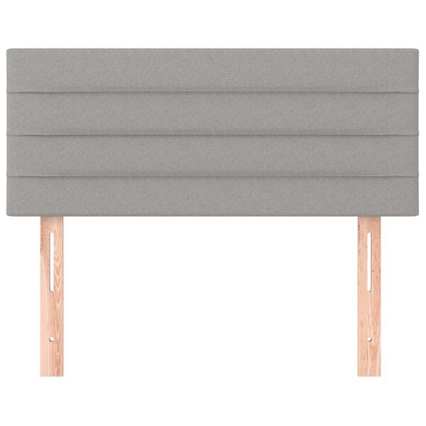 vidaXL Uzglavlje svjetlosivo 90x5x78/88 cm od tkanine