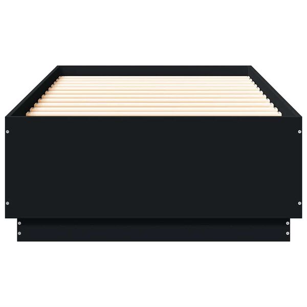 vidaXL Okvir za krevet crni 100x200 cm konstruirano drvo