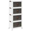 vidaXL Složiva kutija za pohranu kotačima 4nivoa 28 L 48x29,5x112,5 cm
