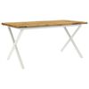 vidaXL Stol za blagovanje s prirodnim rubom 140 x 90 x 75 cm