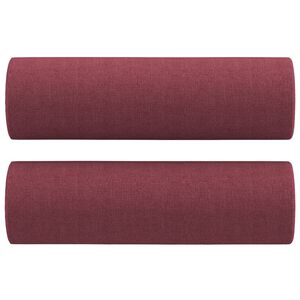 vidaXL Ukrasni jastuci 2 kom crvena boja vina &Oslash; 15 x 50 cm od tkanine