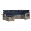 vidaXL 6-dijelni set vrtnih sofa od poliratana s jastucima sivi