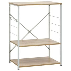 vidaXL Ormarić za mikrovalnu bijeli i hrast 60 x 39,6 x 79,5 cm drveni
