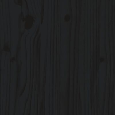 vidaXL 7-dijelna vrtna garnitura s jastucima crna od masivnog drva