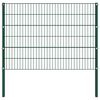 vidaXL Ogradni panel sa stupovima od željeza 176,5 x 120 cm zelene boje