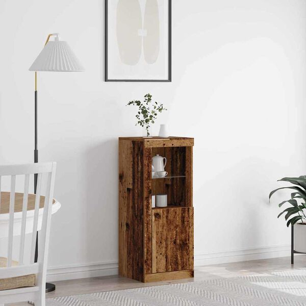 vidaXL LED komoda Staro drvo 41 x 37 x 100 cm Konstruirano drvo