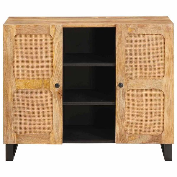 vidaXL Highboard s pohranom Smeđa 40 x 33,5 x 110 cm Čvrsto drvo manga