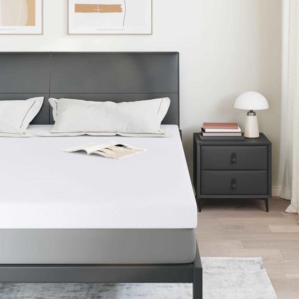 vidaXL Nadmadrac Bijelo 70 x 200 x 3.5 cm Jakard tkanina