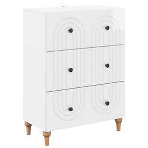 vidaXL Ormar s ladicama Bijela visokog sjaja 66 x 34,5 x 90 cm
