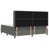 vidaXL LED Box Spring Krevet Tamno siva 200 x 200 cm tkanina
