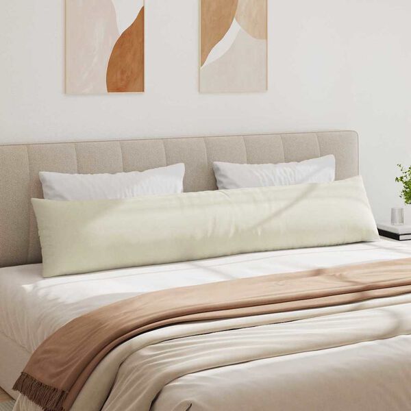vidaXL Jastučići za sofu 2 pcs Krema 200 x 40 cm Kordura tekstil