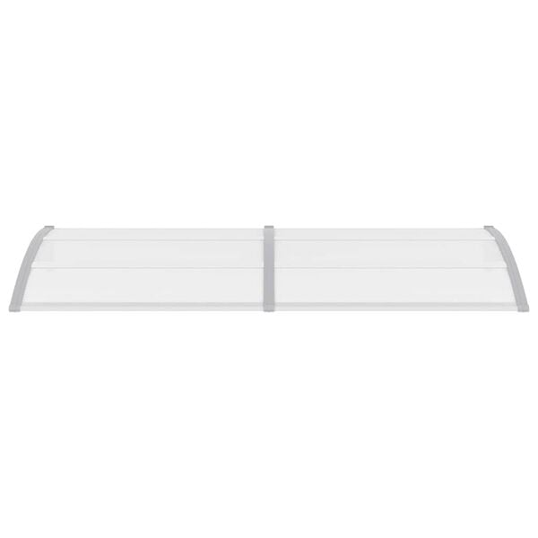 vidaXL Nadstrešnica za vrata siva 240 x 100 cm PC