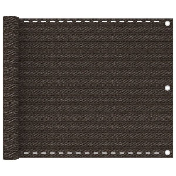 vidaXL Balkonski zastor smeđi 75 x 300 cm HDPE