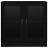 vidaXL Vitrina crna 82,5 x 30,5 x 80 cm konstruirano drvo