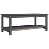 vidaXL Stolić za kavu sivi 110 x 55 x 45 cm od masivne borovine