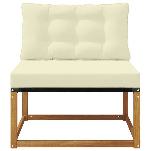 vidaXL Srednja sofa za van Čvrsto drvo akacije Prirodna