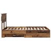 vidaXL Krevetna konstrukcija Staro drvo 120 x 190 cm Konstruirano drvo