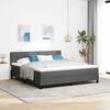 vidaXL Boxspring krevet s madracem Tamno siva 180 x 200 cm tkanina