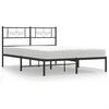 vidaXL Metalni okvir za krevet s uzglavljem crni 120x190 cm