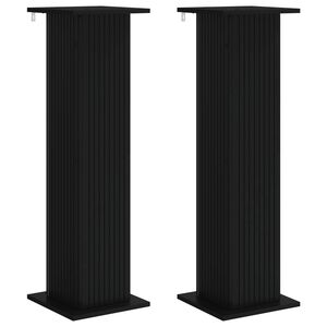 vidaXL Stalak za biljke 2 kom. Crna 30,5 x 30 x 100,5 cm