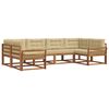 vidaXL Set vanjskih sofa 6 kom. Prirodna i bež
