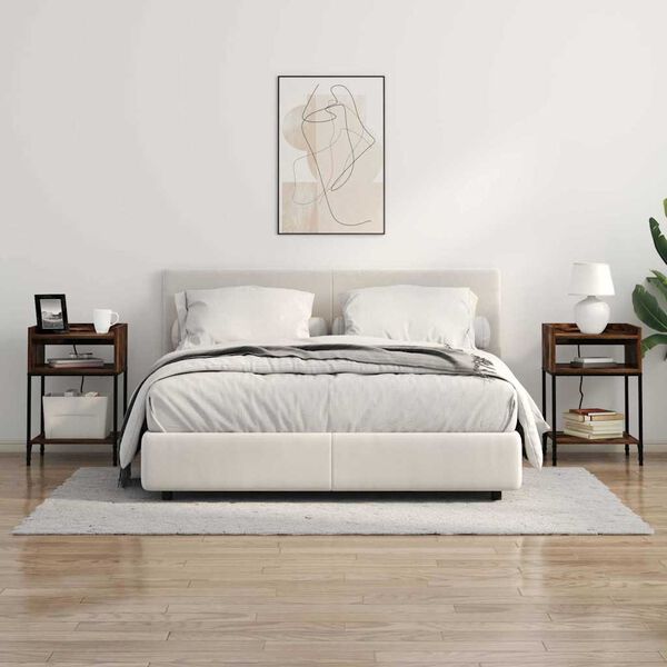 vidaXL Noćni ormar Dimljeni hrast 40 x 40 x 61 cm Konstruirano drvo